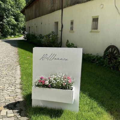 Willkommen Aufsteller