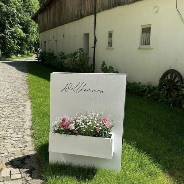 Willkommen Aufsteller